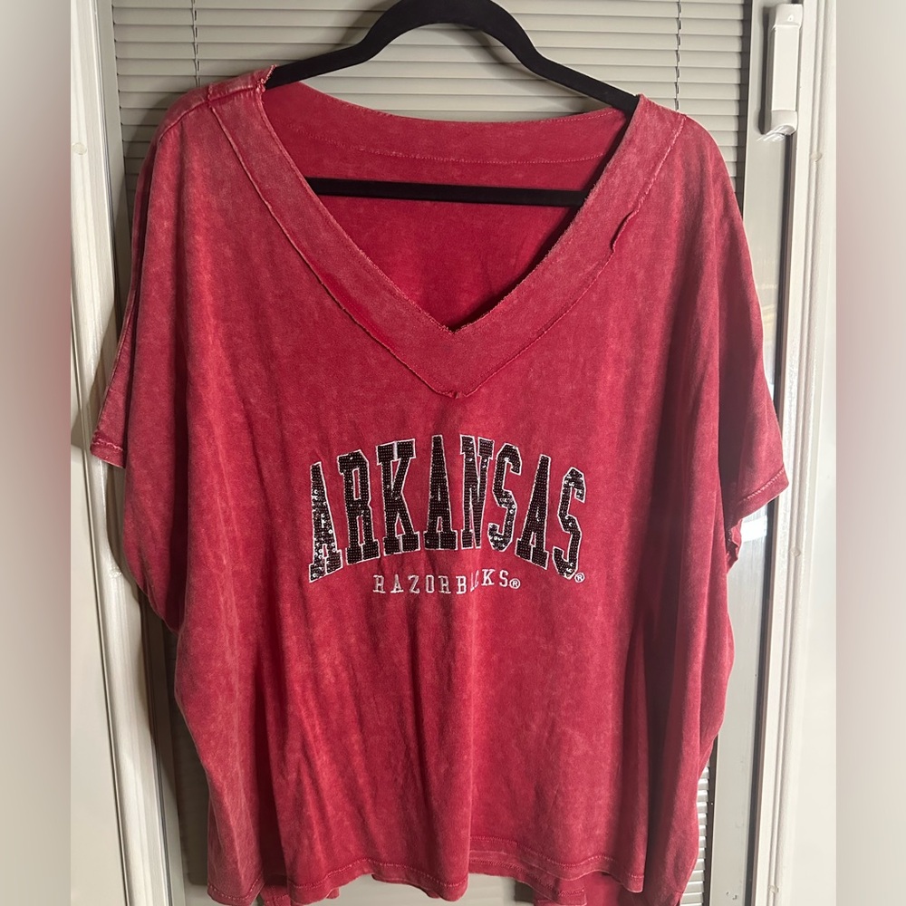 Gameday Couture Red V-Neck Tunic Size X-Large